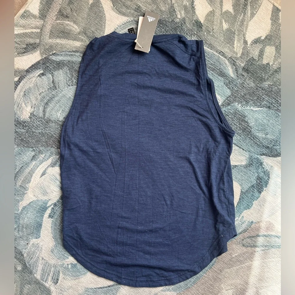 NEW WITH TAGS!!! Adidas Women’s Blue Sleeveless Shirt. Size medium - Picture 7 of 10